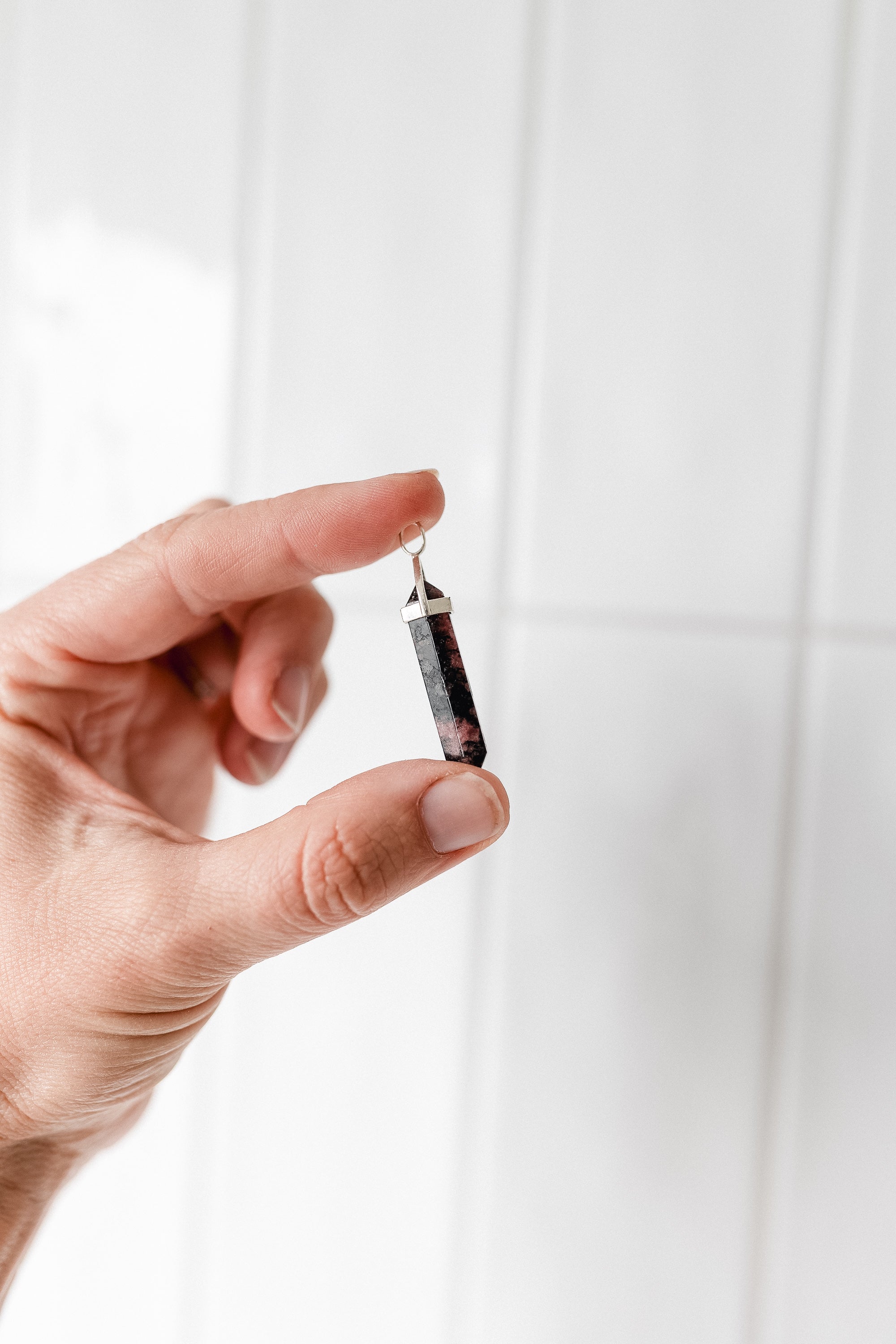 Rhodonite SS Pendant | The Stone of Heart Healing and Self-Reclamation