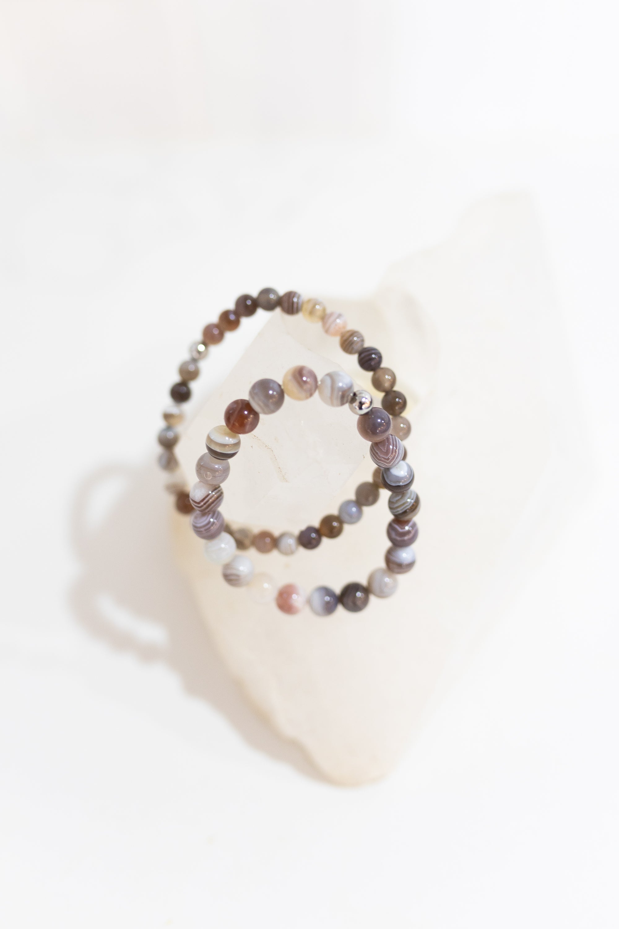 Botswana Agate Crystal Bracelet | Comfort • Emotional Healing • Stability