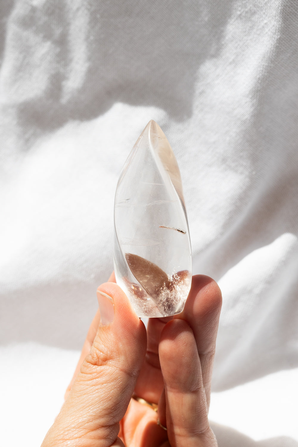 Smoky Quartz Crystal Flame #3 | Grounding • Protection • Release