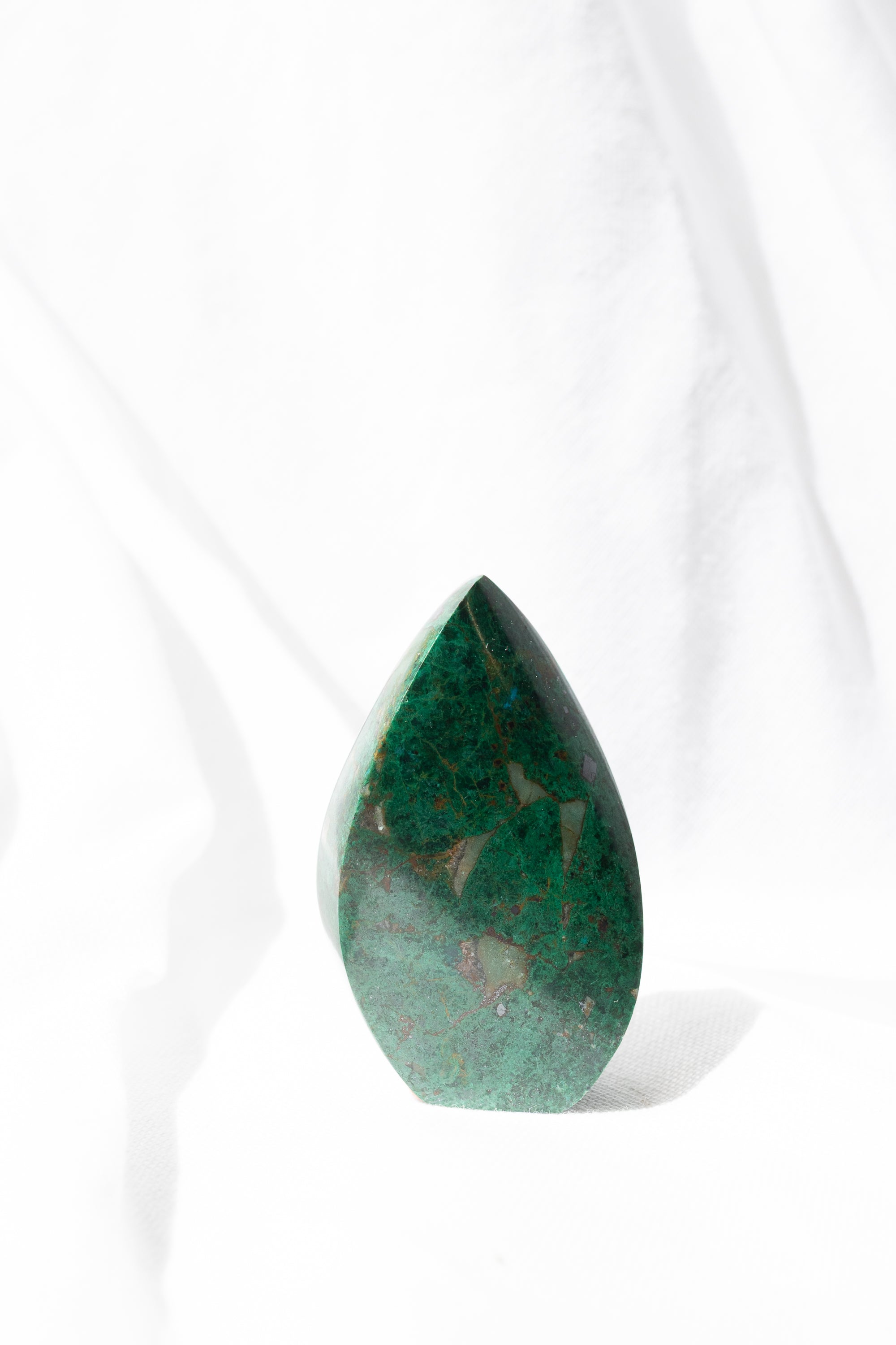 Chrysocolla Crystal Flame Carving #3 | Communication • Goddess Energy • Emotional Healing