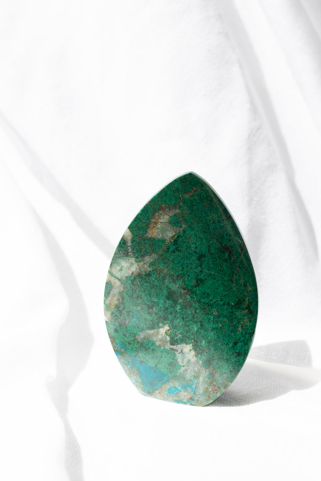 Chrysocolla Crystal Flame Carving #6 | Communication • Goddess Energy • Emotional Healing