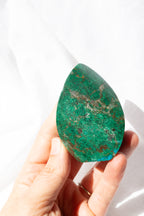 Chrysocolla Crystal Flame Carving #6 | Communication • Goddess Energy • Emotional Healing
