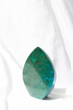 Chrysocolla Crystal Flame Carving #9 | Communication • Goddess Energy • Emotional Healing