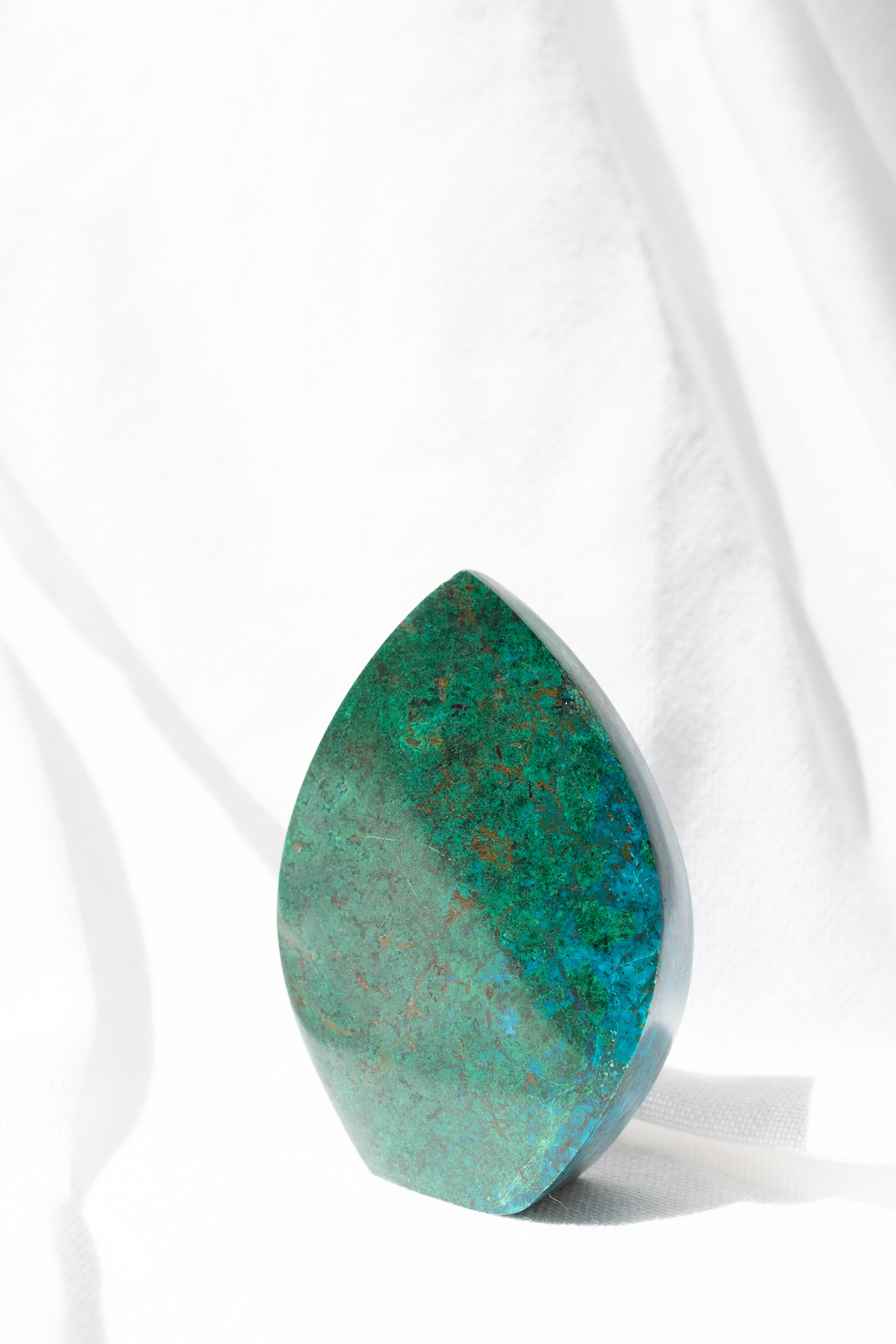 Chrysocolla Crystal Flame Carving #9 | Communication • Goddess Energy • Emotional Healing
