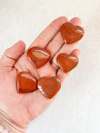 Red Jasper Mini Heart Carving | The Stone of Strength & Stability
