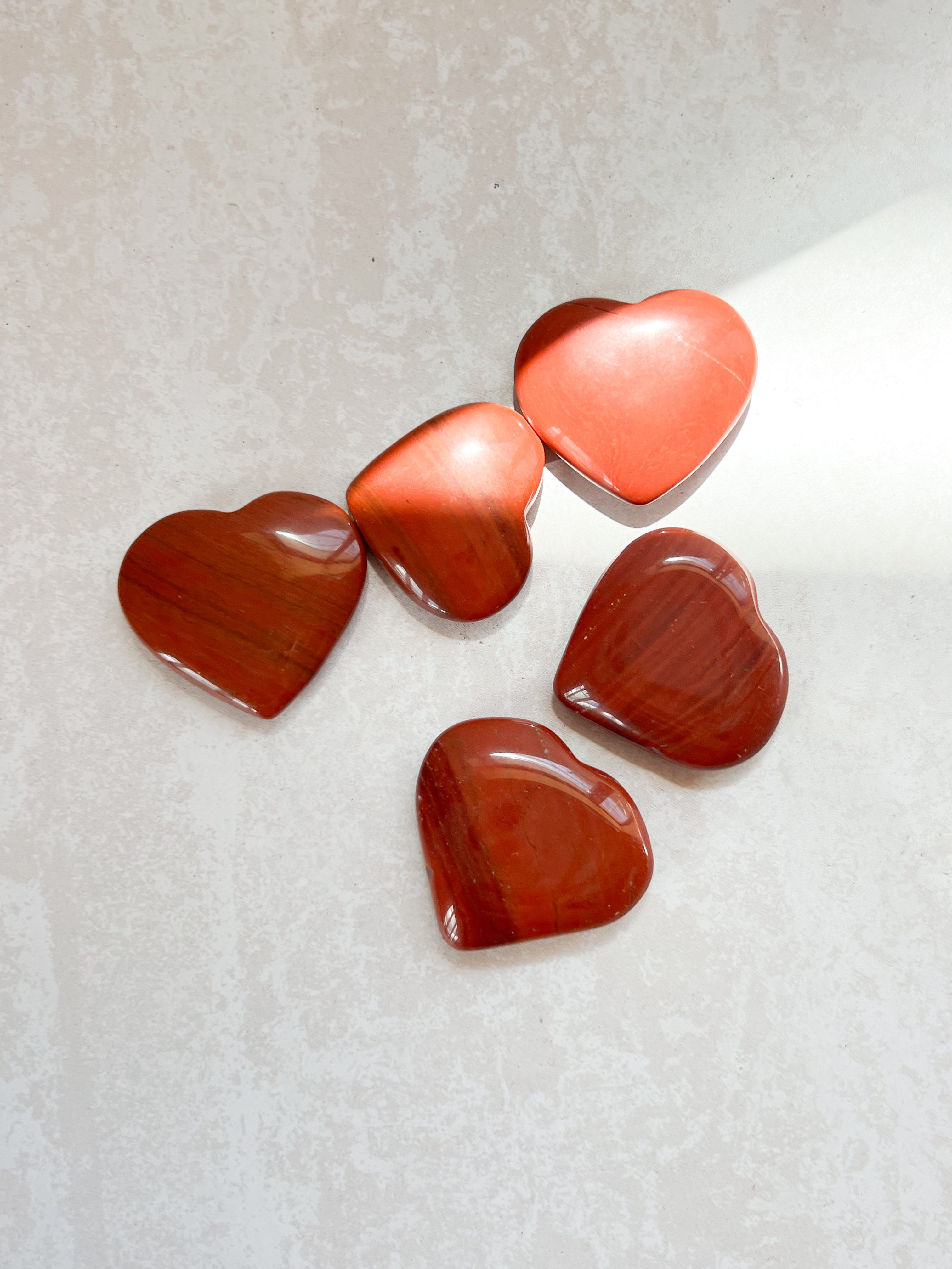 Red Jasper Mini Heart Carving | The Stone of Strength & Stability