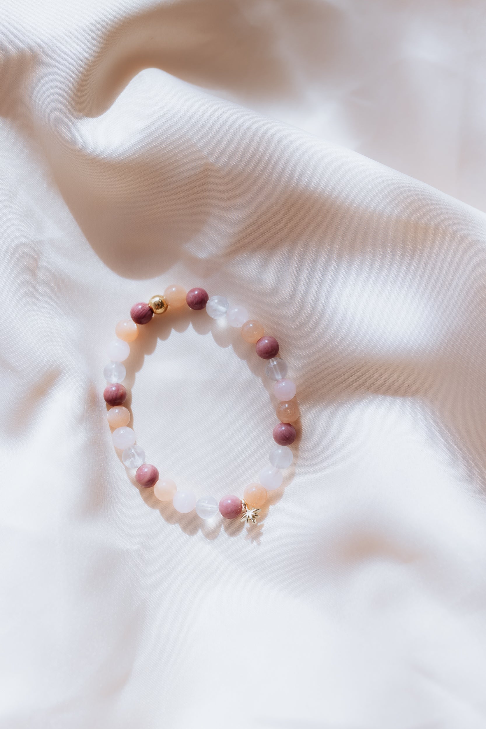 The Motherhood Bracelet | Crystal Bracelet with Rose Quartz, Moonstone & Rhodonite