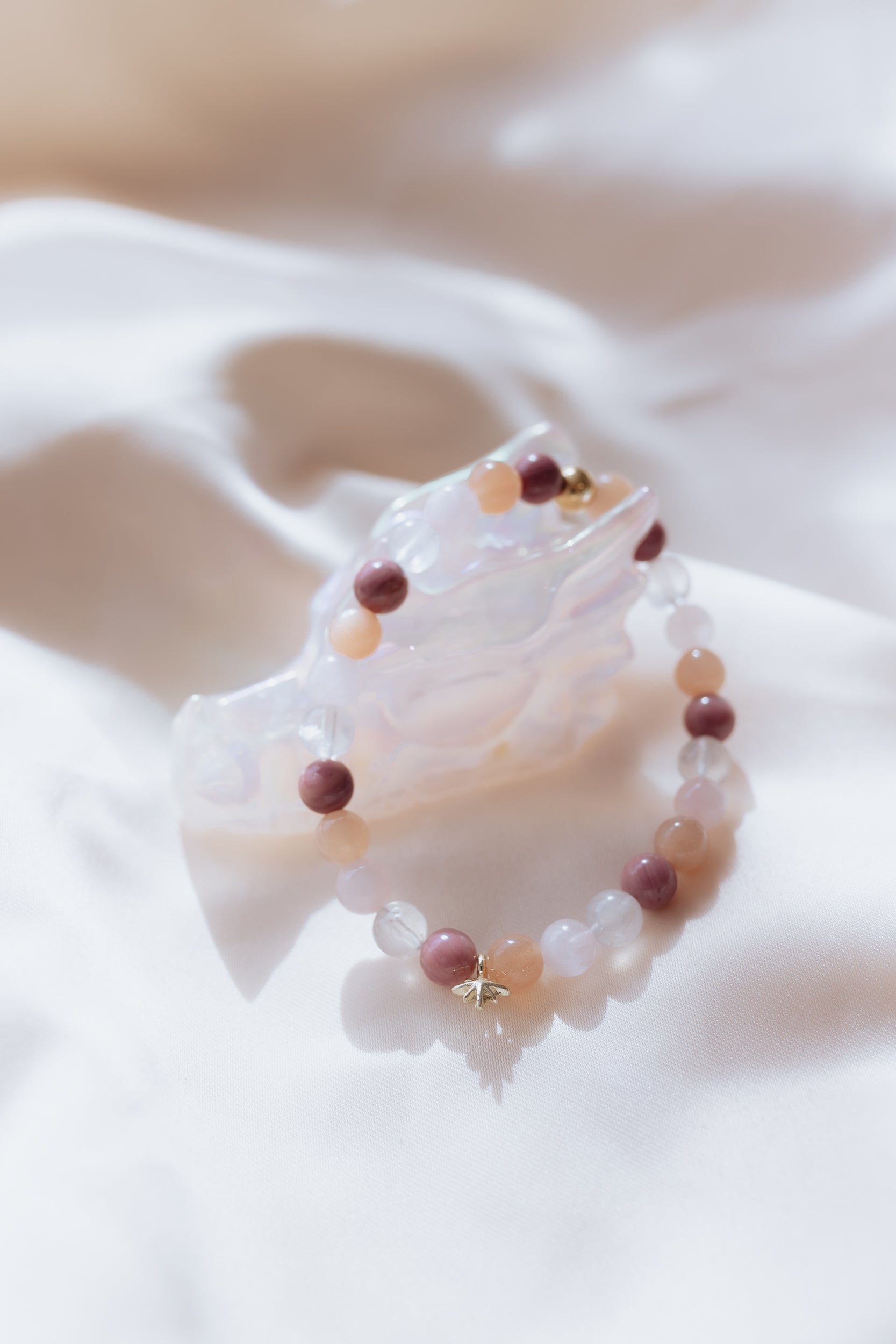 The Motherhood Bracelet | Crystal Bracelet with Rose Quartz, Moonstone & Rhodonite