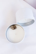 Grounding Vibes Crystal Candle - Honey & Wildflowers Scented Coco-Soy Candle with Smoky Quartz Crystal