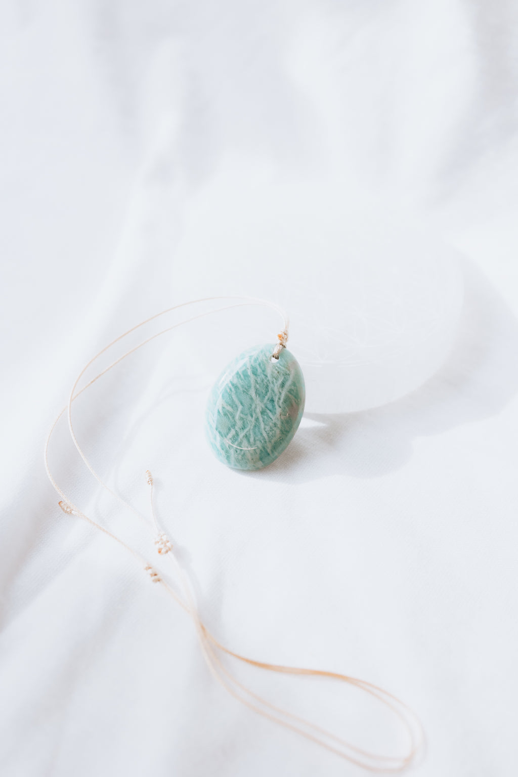 Amazonite Crystal Pendant on adjustable cord | Truth • Harmony • Communication