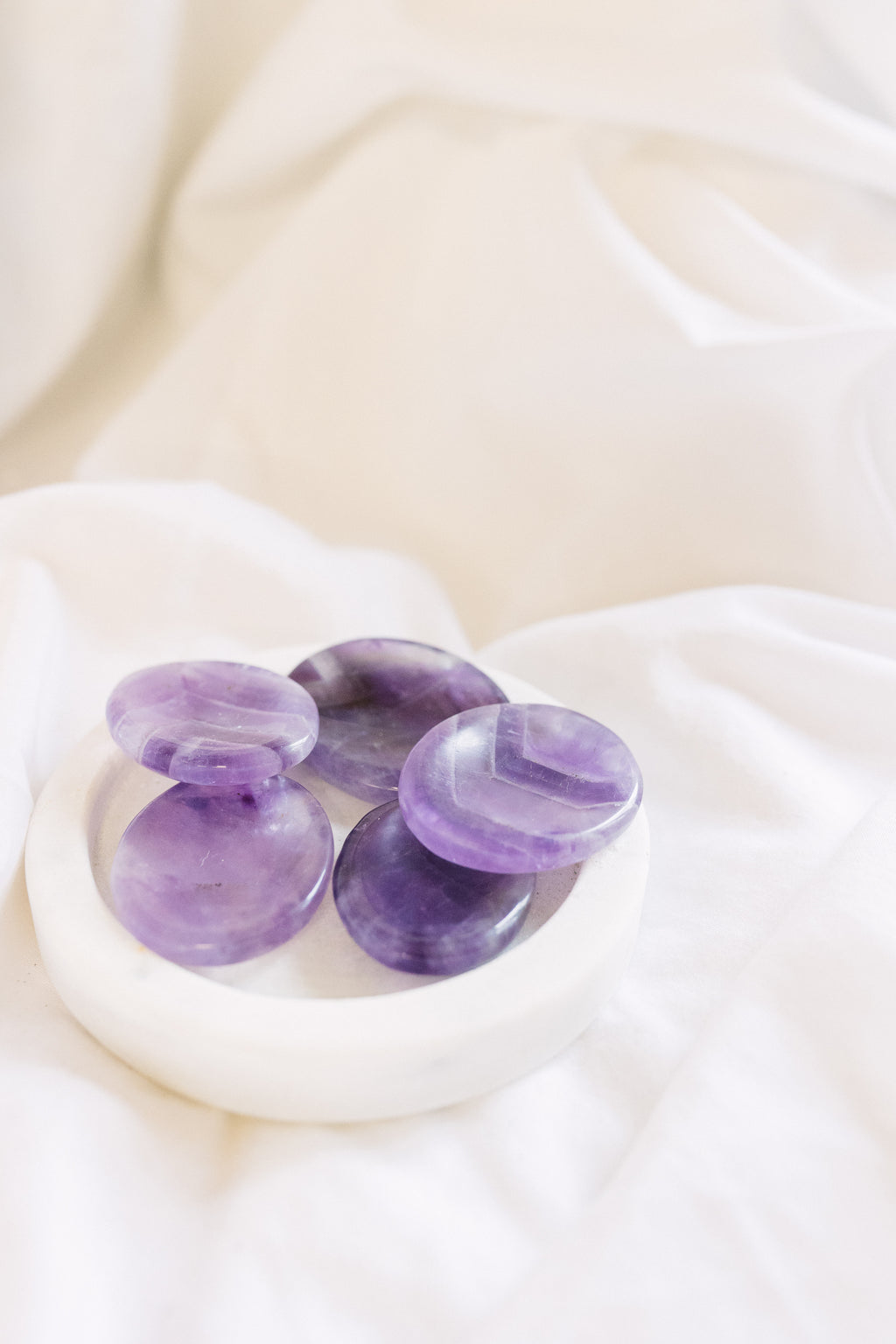 Amethyst Crystal Worry Stone | Protection • Intuition • Transformation