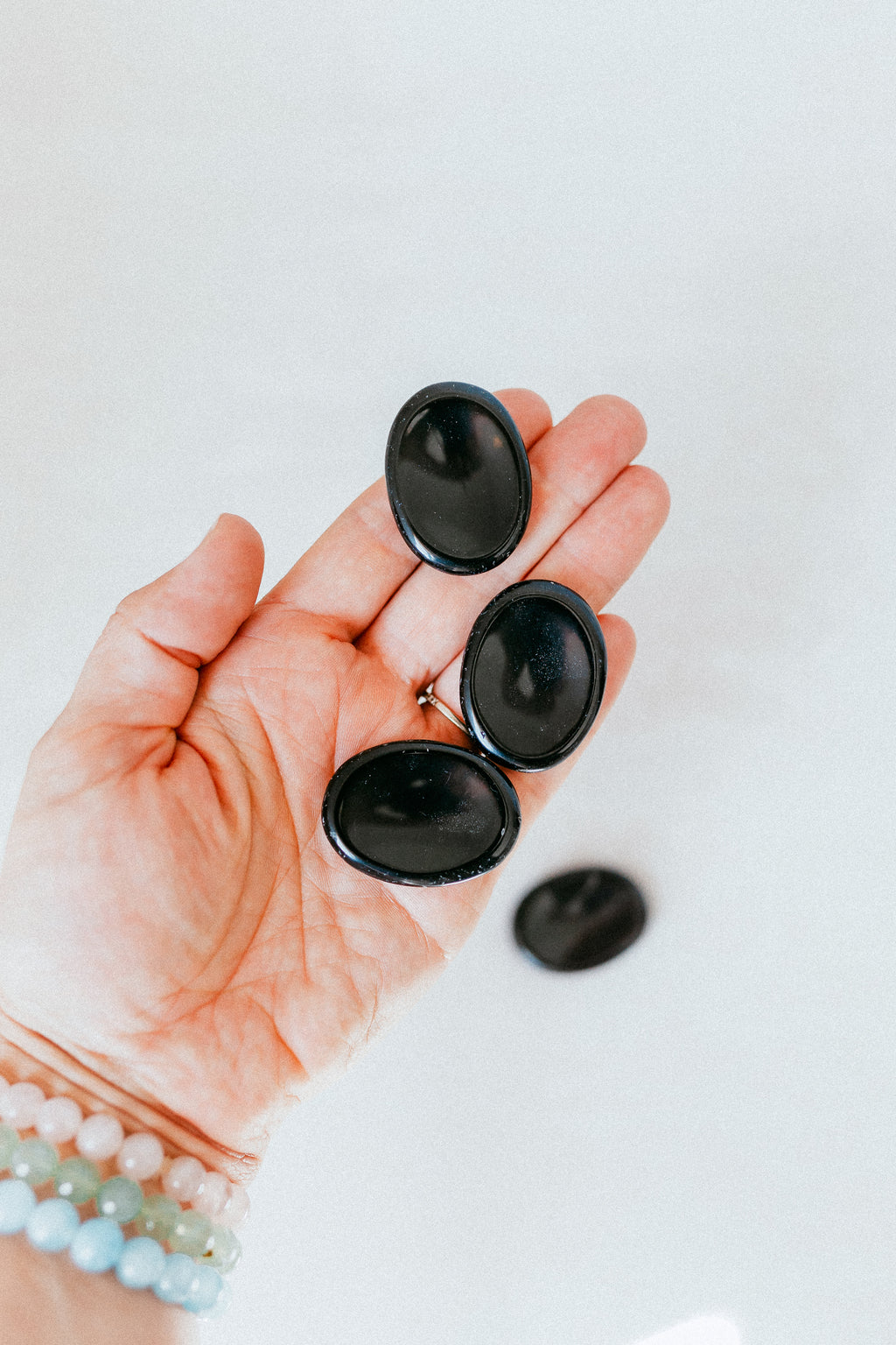 Black Obsidian Crystal Worry Stone | The Stone of Deep Truth & Energetic Protection