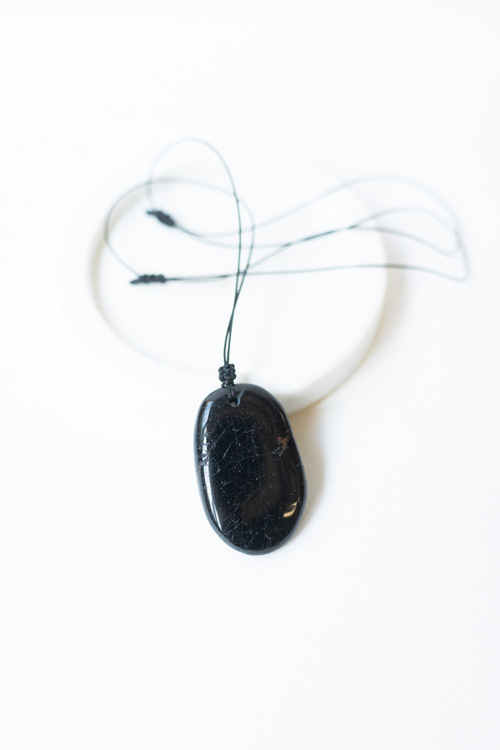 Black Tourmaline Crystal Pendant #1 | Protection • Grounding • Purification