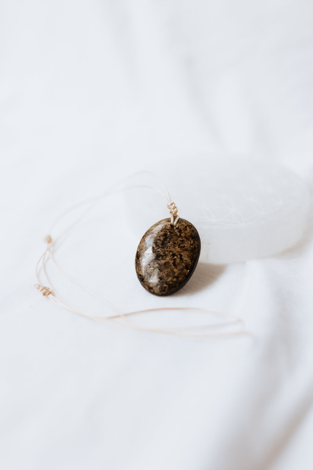 Bronzite Crystal Pendant with adjustable cord | Confidence • Strength • Grounding
