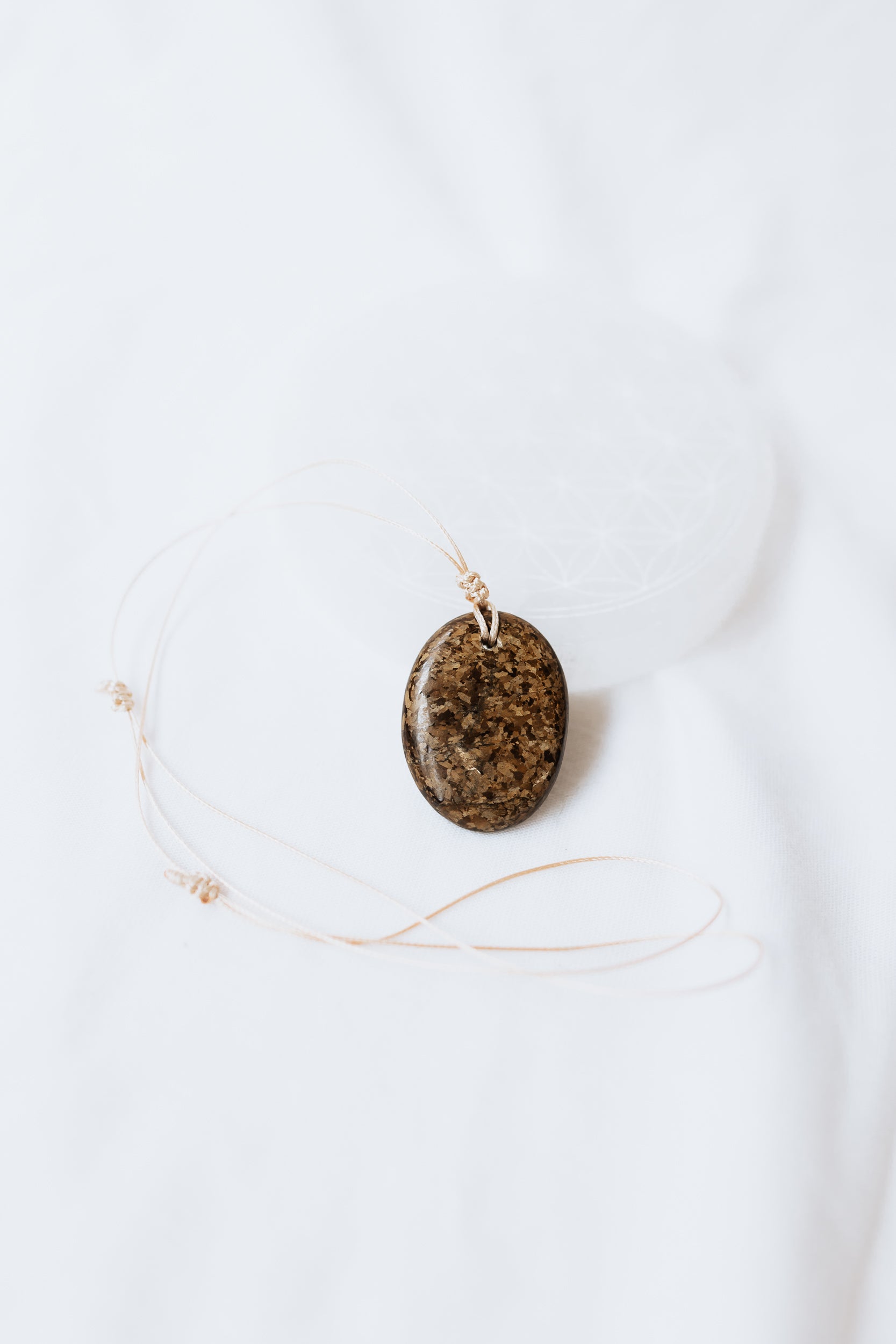 Bronzite Crystal Pendant with adjustable cord | Confidence • Strength • Grounding