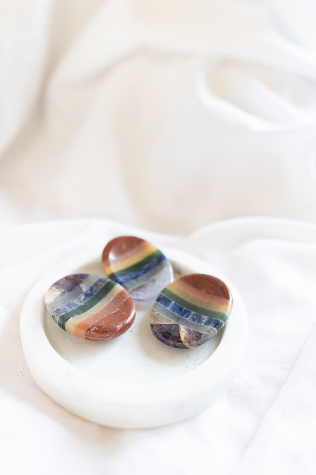 7 Chakra Crystal Worry Stone