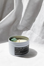 Chilled Out Vibes Crystal Candle - Coconut & Lime Scented Coco-Soy Candle with Amazonite Crystal