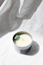 Chilled Out Vibes Crystal Candle - Coconut & Lime Scented Coco-Soy Candle with Amazonite Crystal