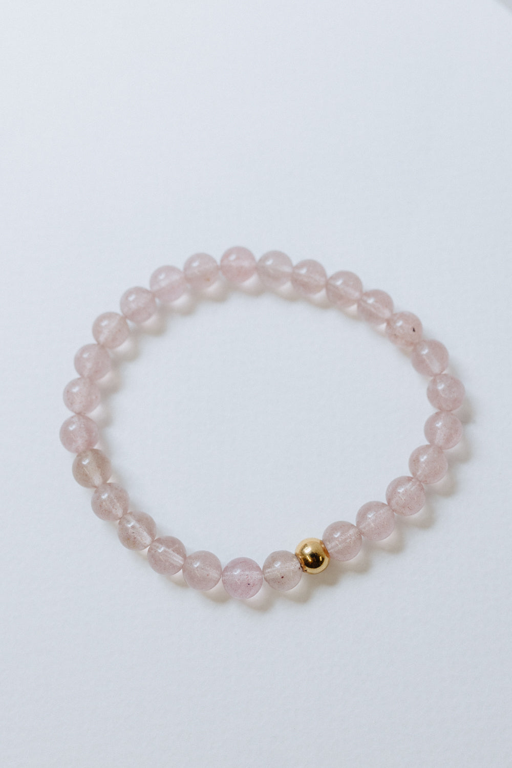Strawberry Quartz Crystal Bracelet