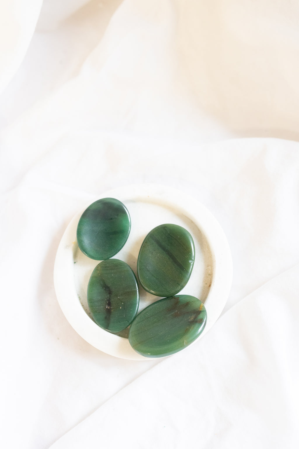 Green Aventurine Crystal Worry Stone | Luck • Abundance • Heart Healing