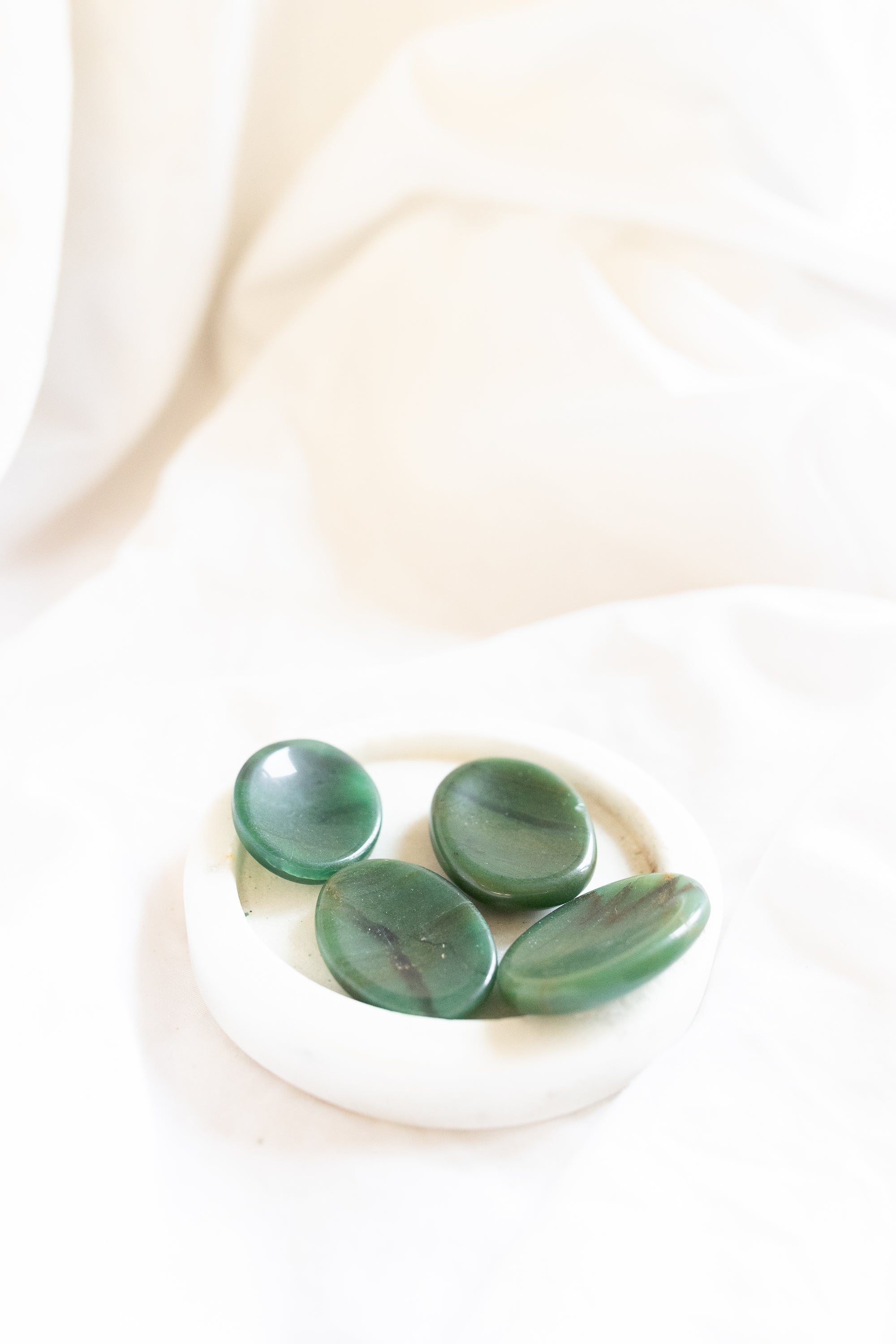 Green Aventurine Crystal Worry Stone | Luck • Abundance • Heart Healing