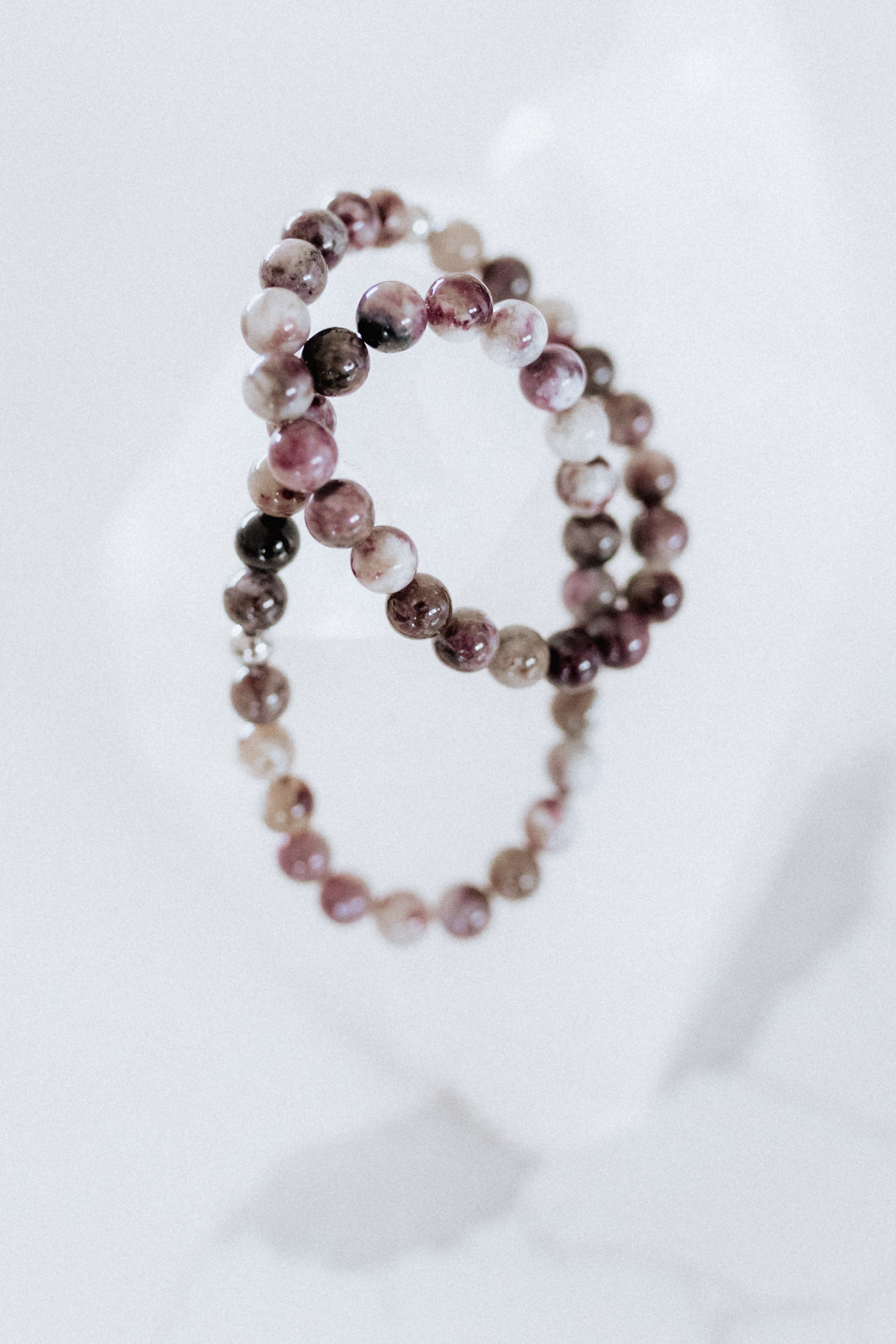 Pink Tourmaline in Quartz Crystal Bracelet | Heart Healing • Emotional Safety • Gentle Strength