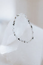 Rainbow Moonstone 4mm Faceted Crystal Bracelet | Intuition • Divine Feminine • Inner Clarity