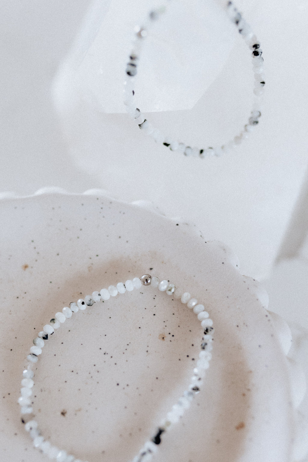 Rainbow Moonstone 4mm Faceted Crystal Bracelet | Intuition • Divine Feminine • Inner Clarity