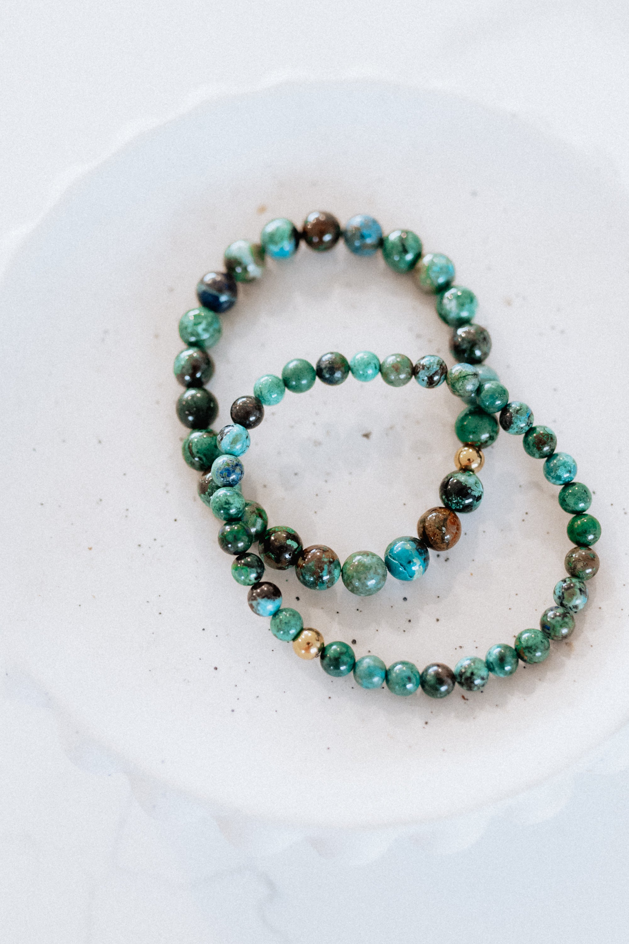 Chrysocolla Crystal Bracelet | Balance • Expression • Inner Wisdom