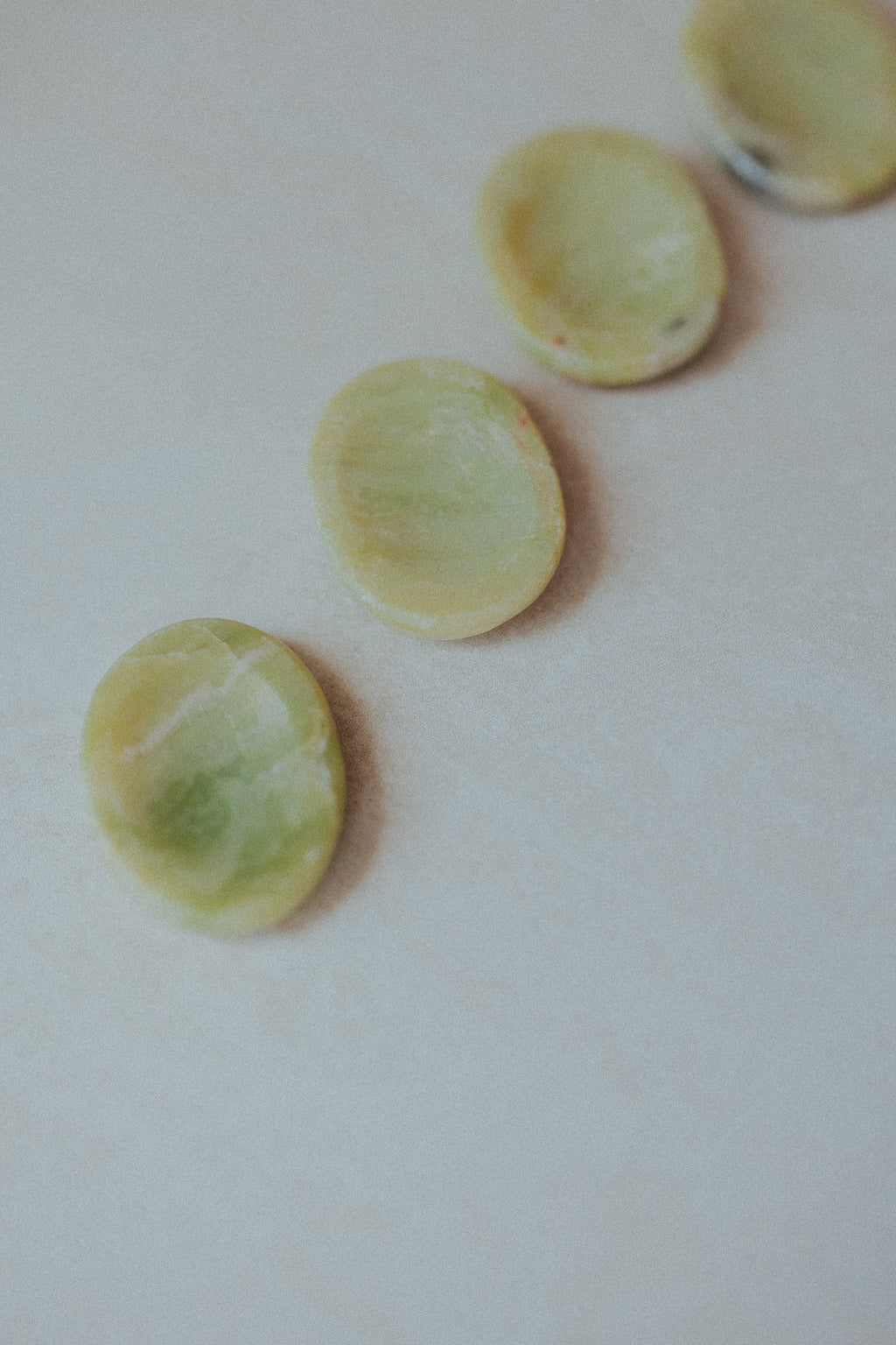 Lemon Serpentine Crystal Worry Stone | The Stone of Energetic Flow & Personal Empowerment