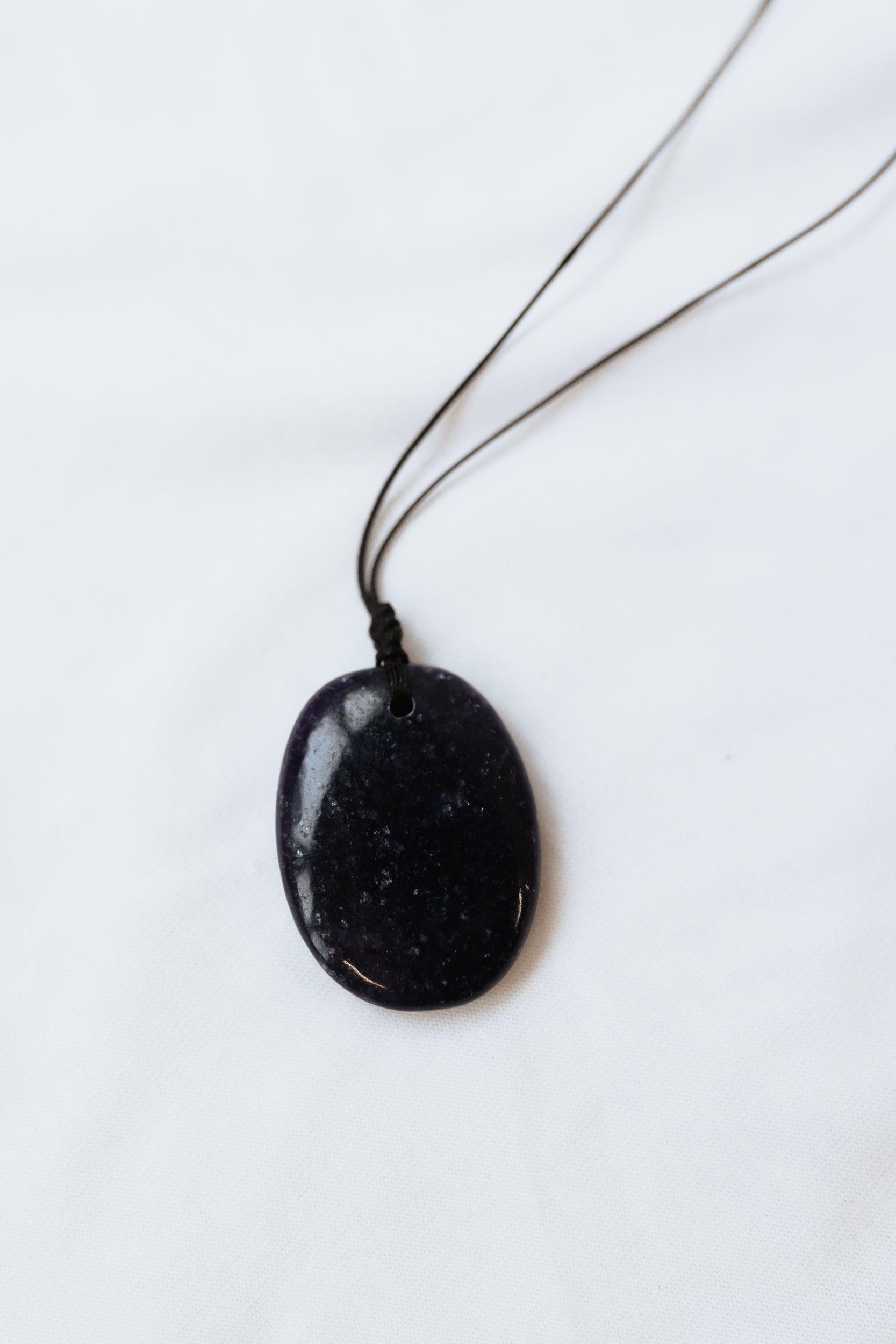 Lepidolite Crystal Pendant with adjustable cord #A | Calm • Balance • Transition