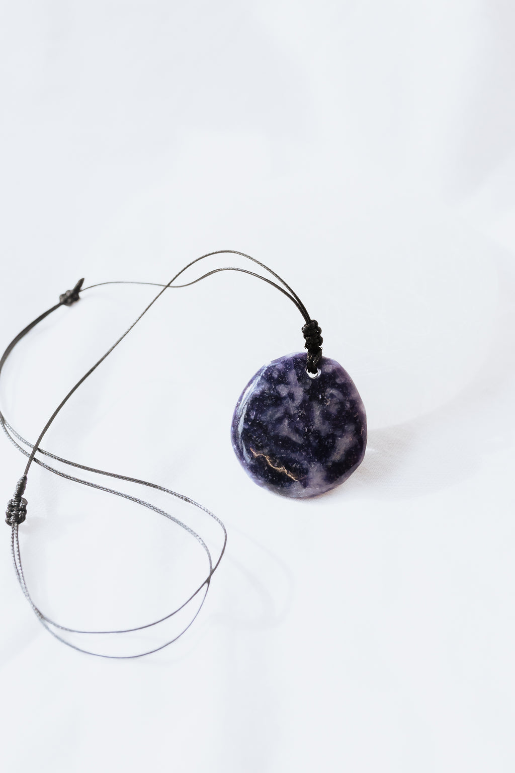 Lepidolite Crystal Pendant with adjustable cord #B | Calm • Balance • Transition