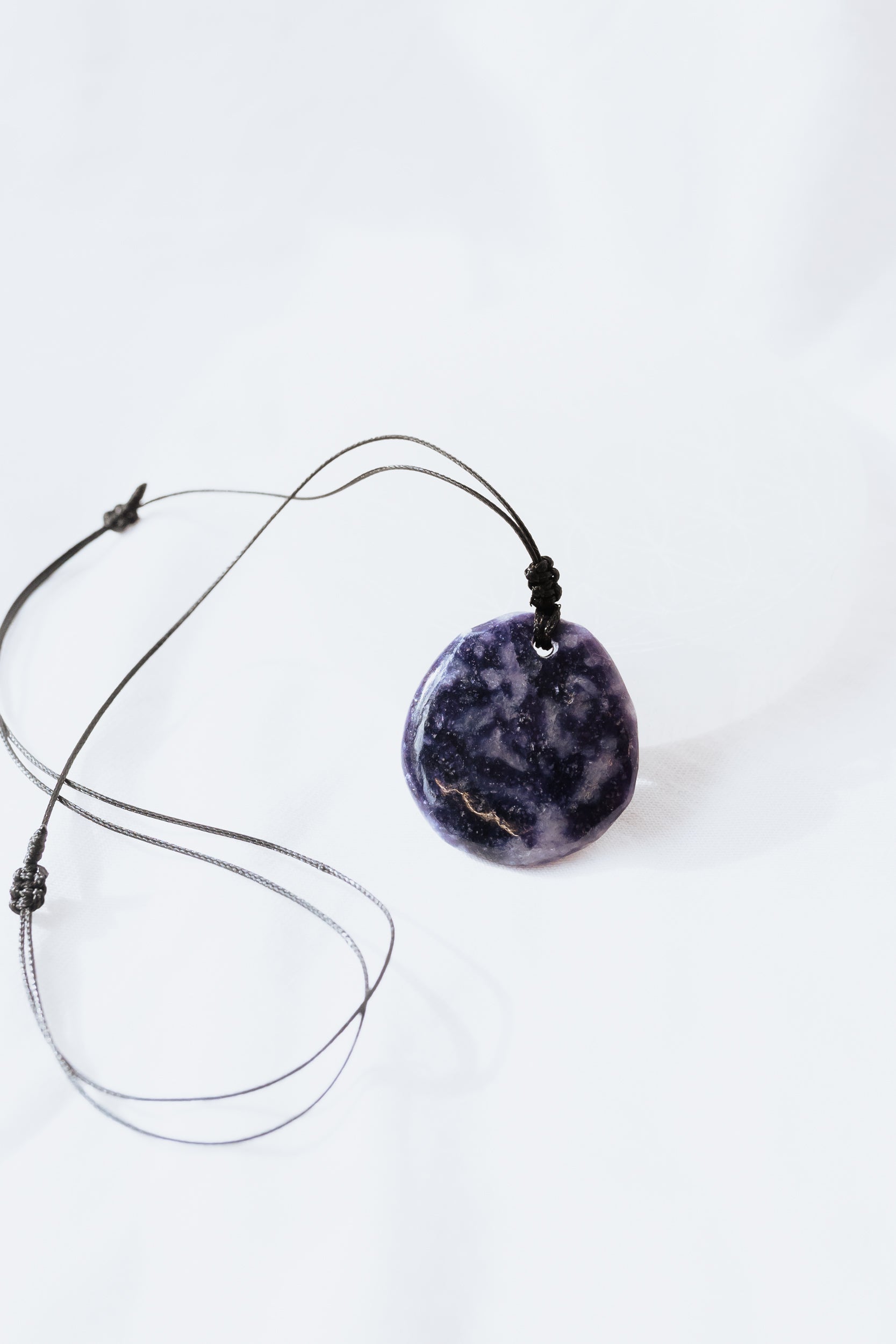 Lepidolite Crystal Pendant with adjustable cord #B | Calm • Balance • Transition