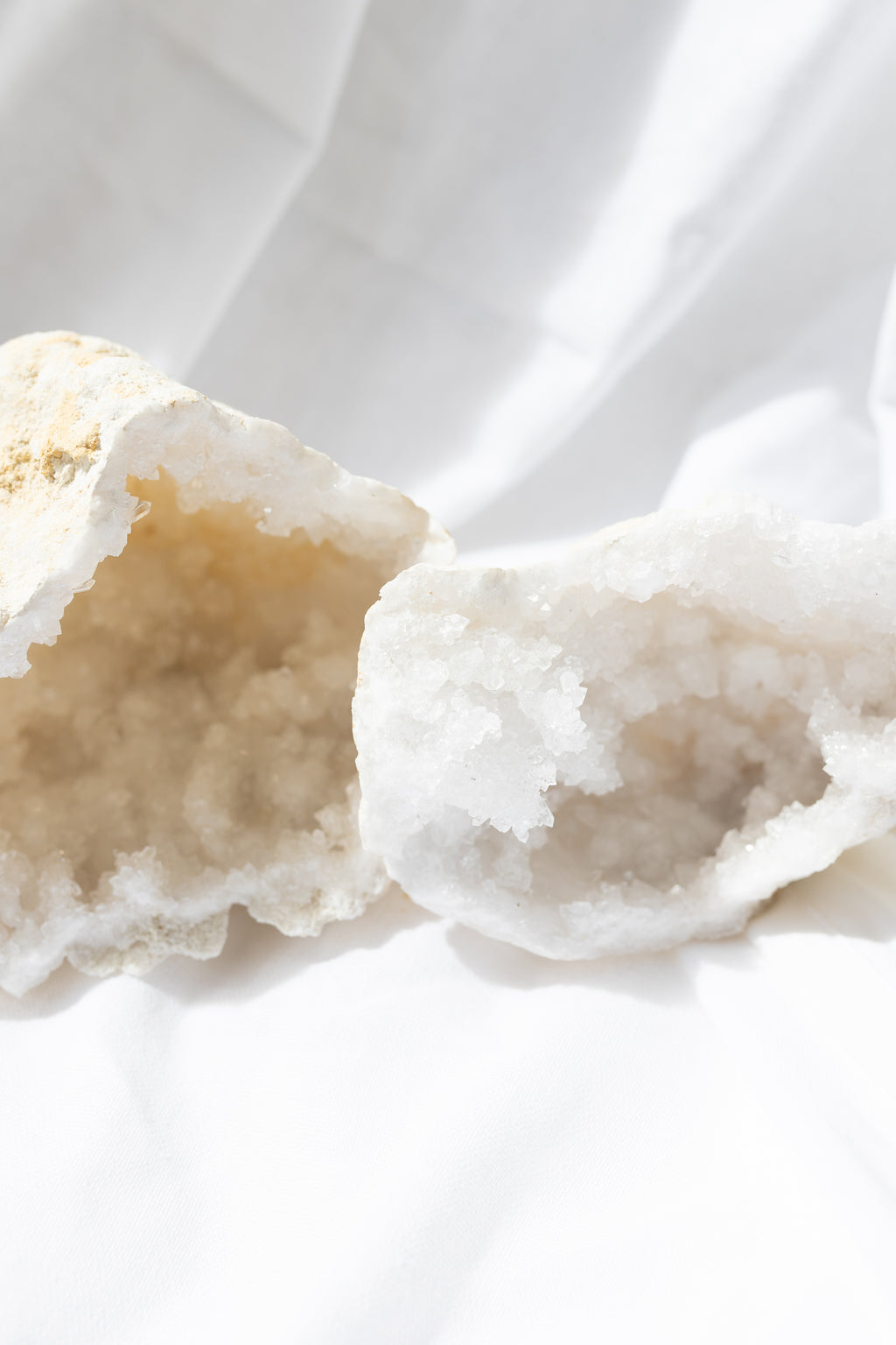Moroccan Geode Quartz Crystal Pair 1 | Amplification • Sacred Space • Earth