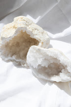 Moroccan Geode Quartz Crystal Pair 1 | Amplification • Sacred Space • Earth
