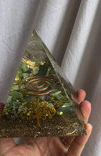 Orgonite Pyramid *GAIA GREEN* |  Energy Flow • EMF Protection