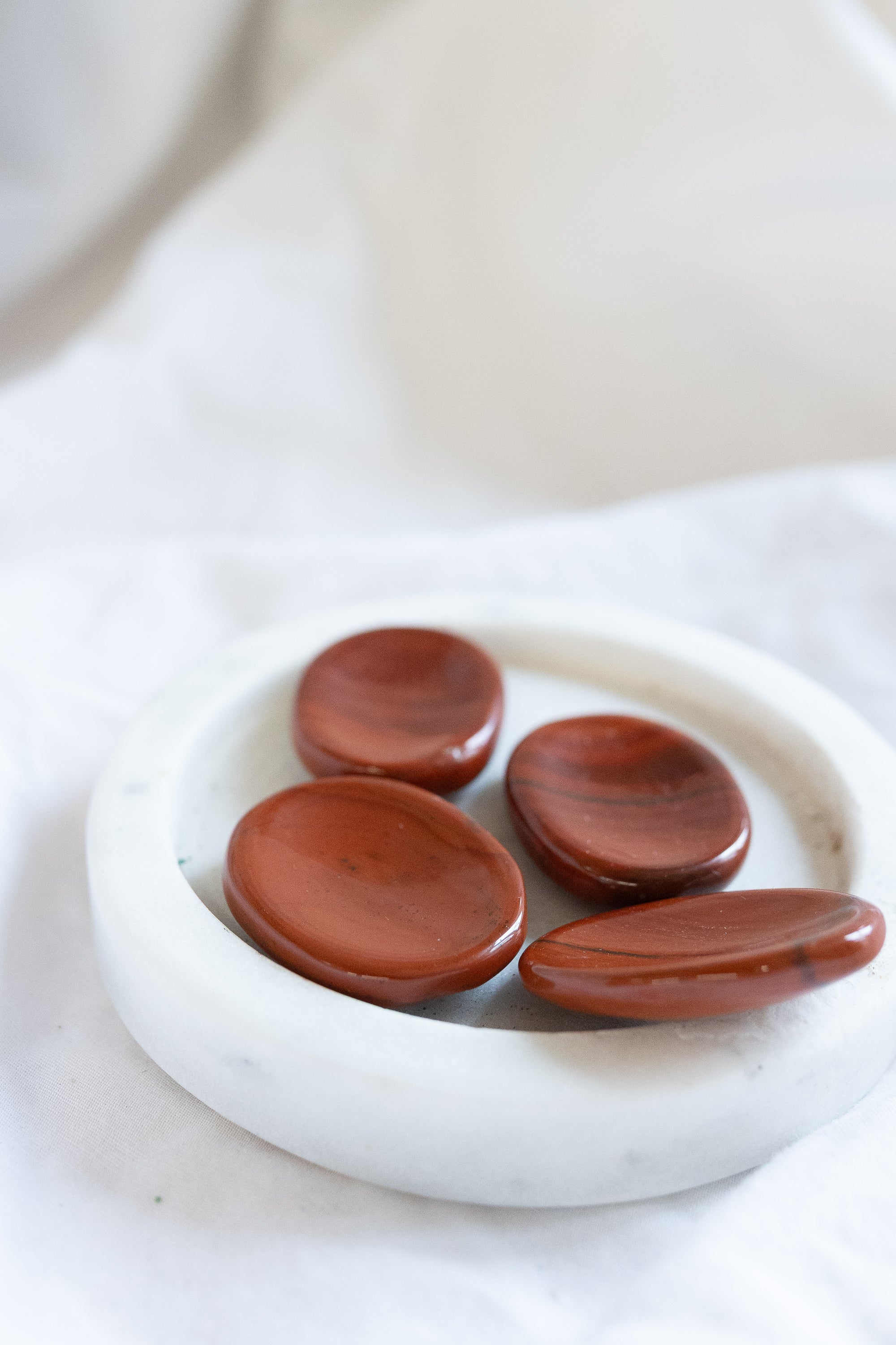 Red Jasper Crystal Worry Stone | Strength • Determination • Stability