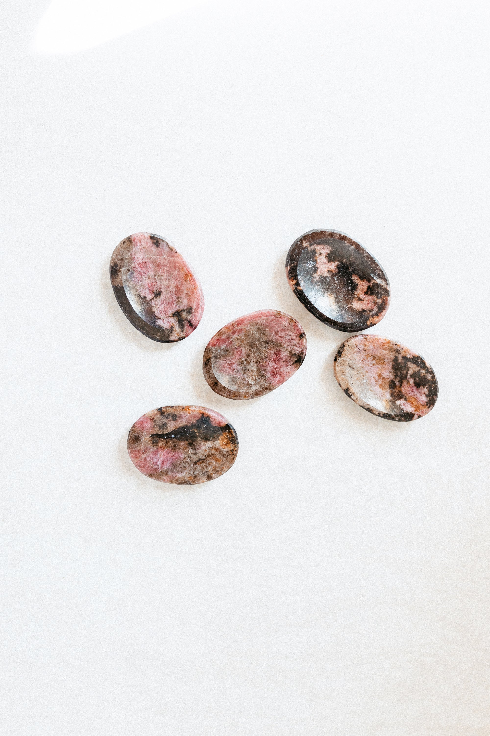 Rhodonite Crystal Worry Stone | The Stone of Heart Healing & Compassionate Strength