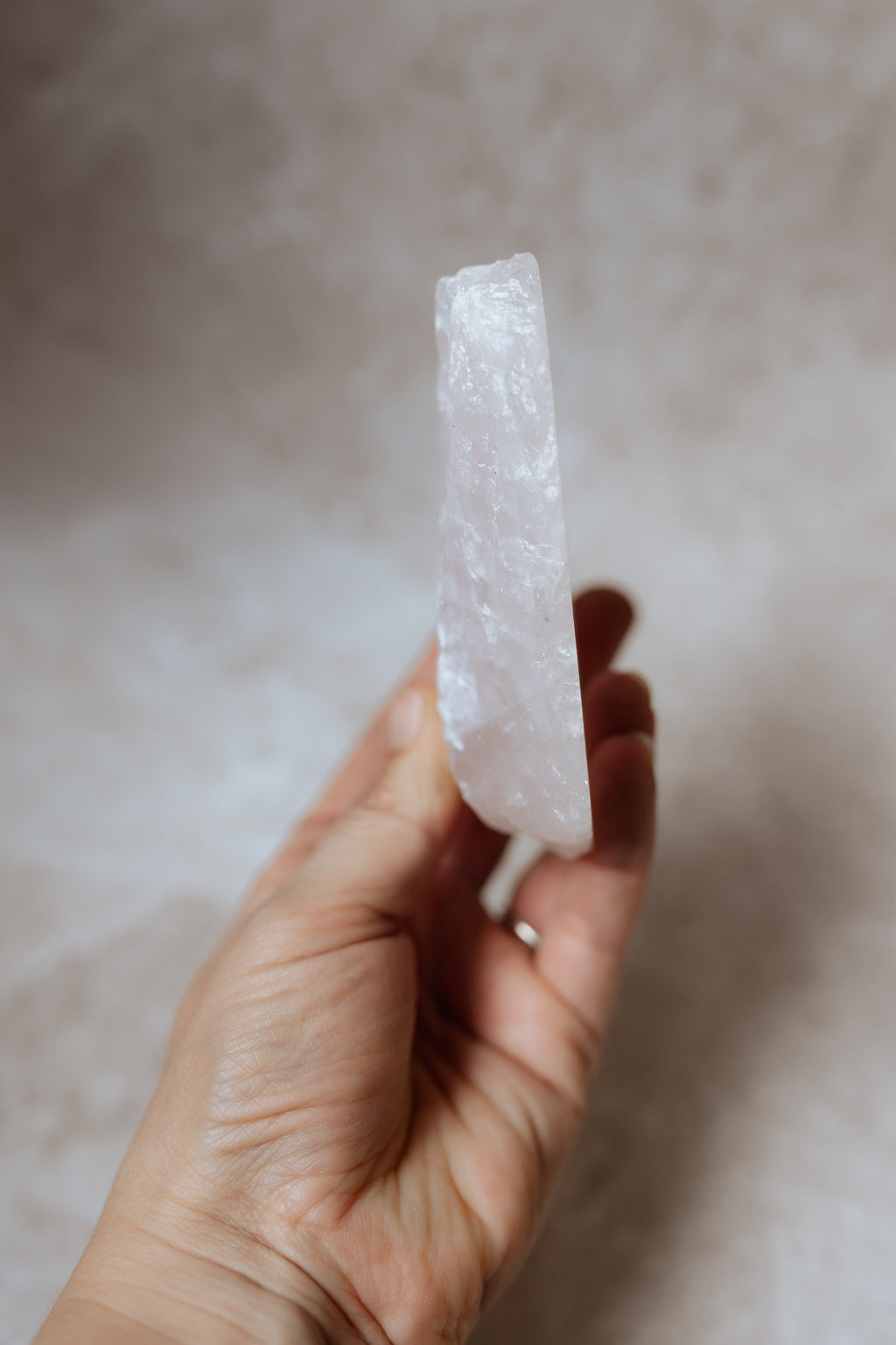Rose Quartz Flat Piece #A | Unconditional Love • Heart Healing • Self-Love