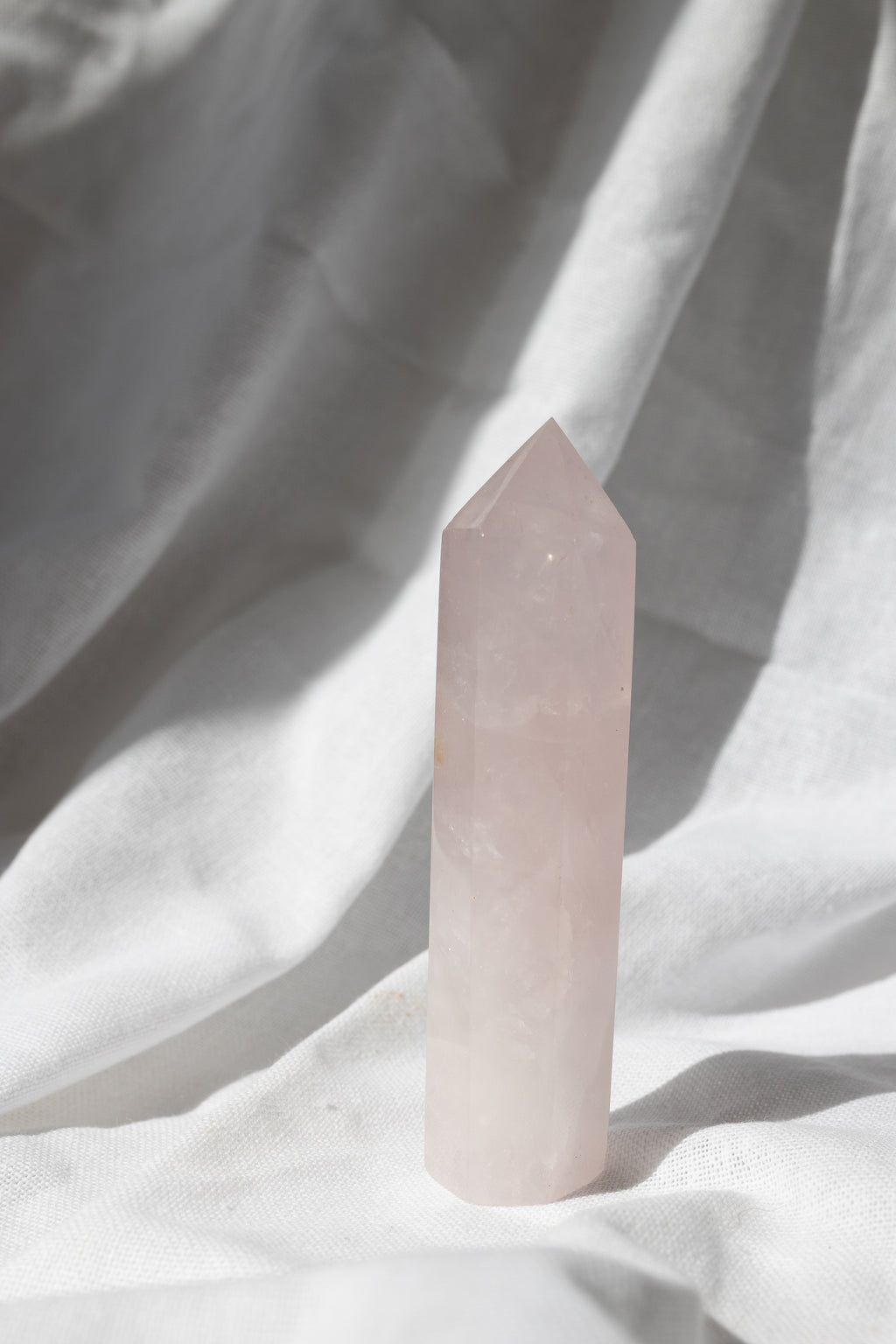 Rose Quartz Crystal Point #O1 | Love • Healing • Compassion
