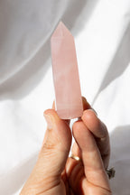 Rose Quartz Crystal Point #O2 | Love • Healing • Compassion