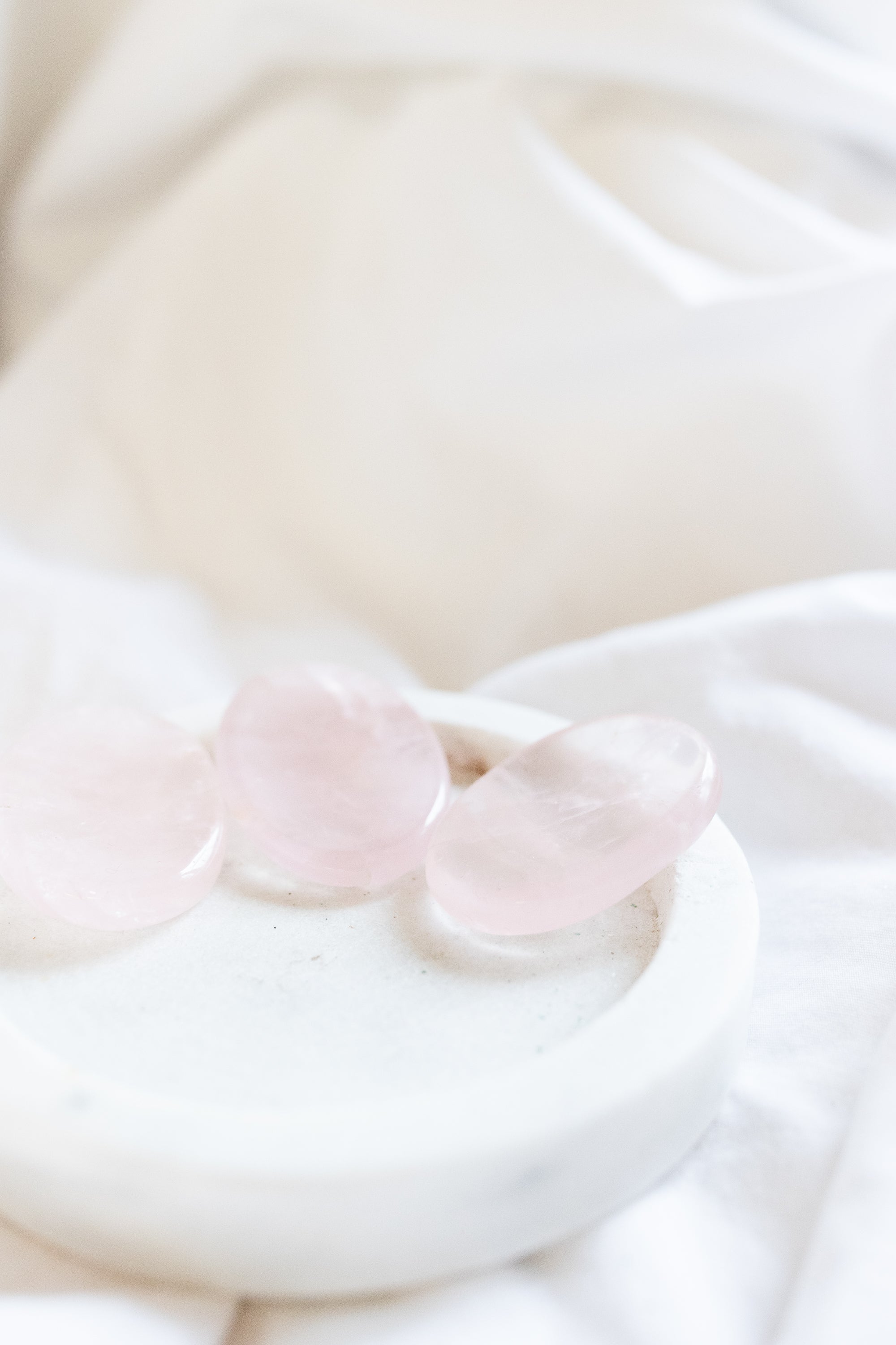 Rose Quartz Crystal Worry Stone | Love • Healing • Compassion