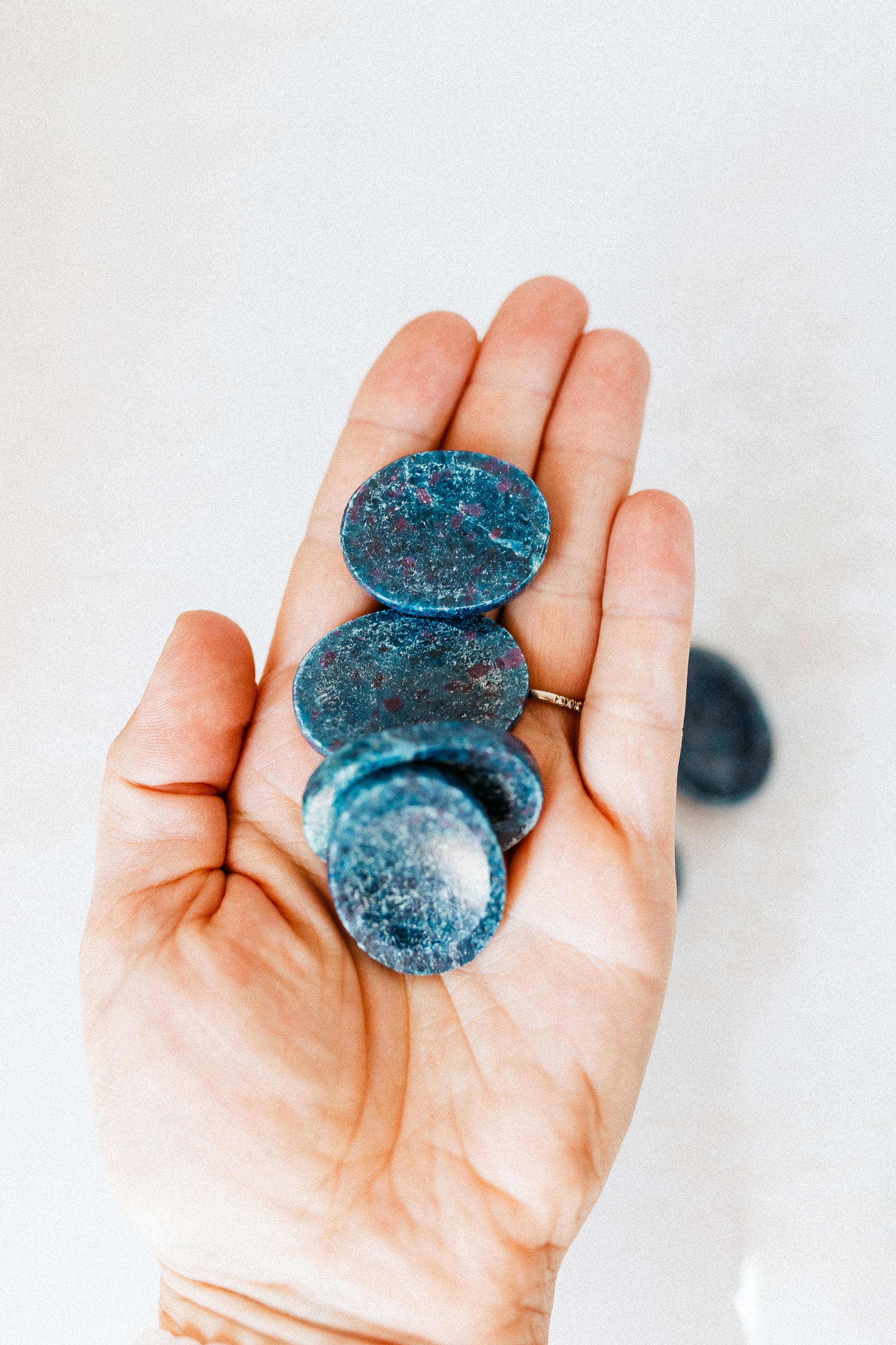 Ruby in Kyanite Crystal Worry Stone | Passion • Intuition • Emotional Balance