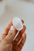 Selenite Crystal Worry Stone | The Stone of Divine Light & Energetic Purification