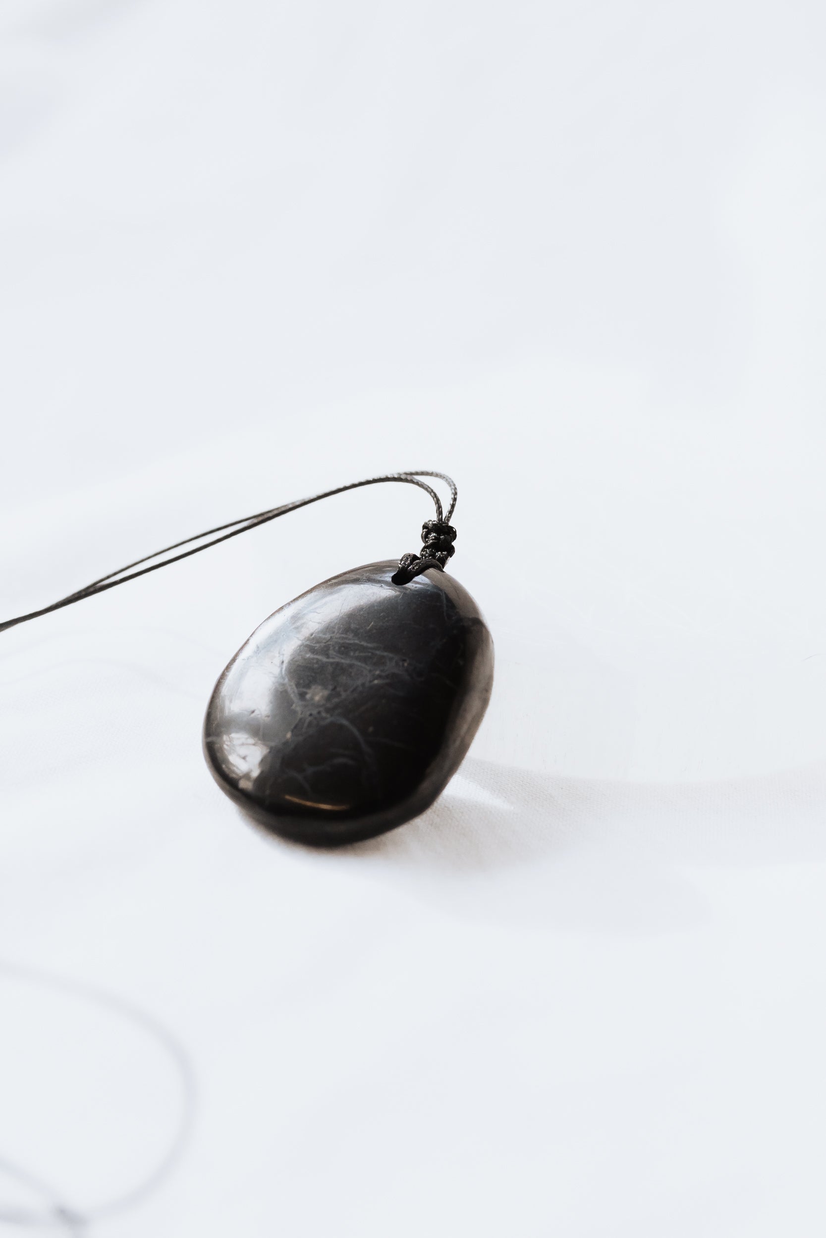 Shungite Crystal Pendant on adjustable cord | Grounding • Protection • Purification