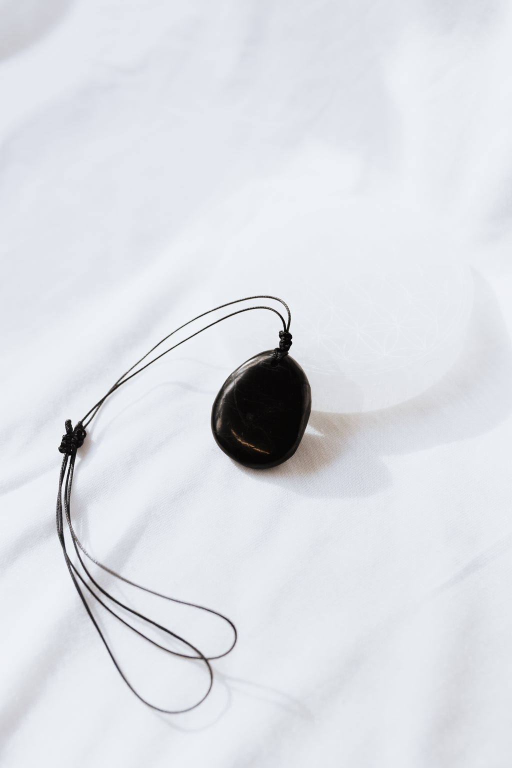Shungite Crystal Pendant on adjustable cord | Grounding • Protection • Purification
