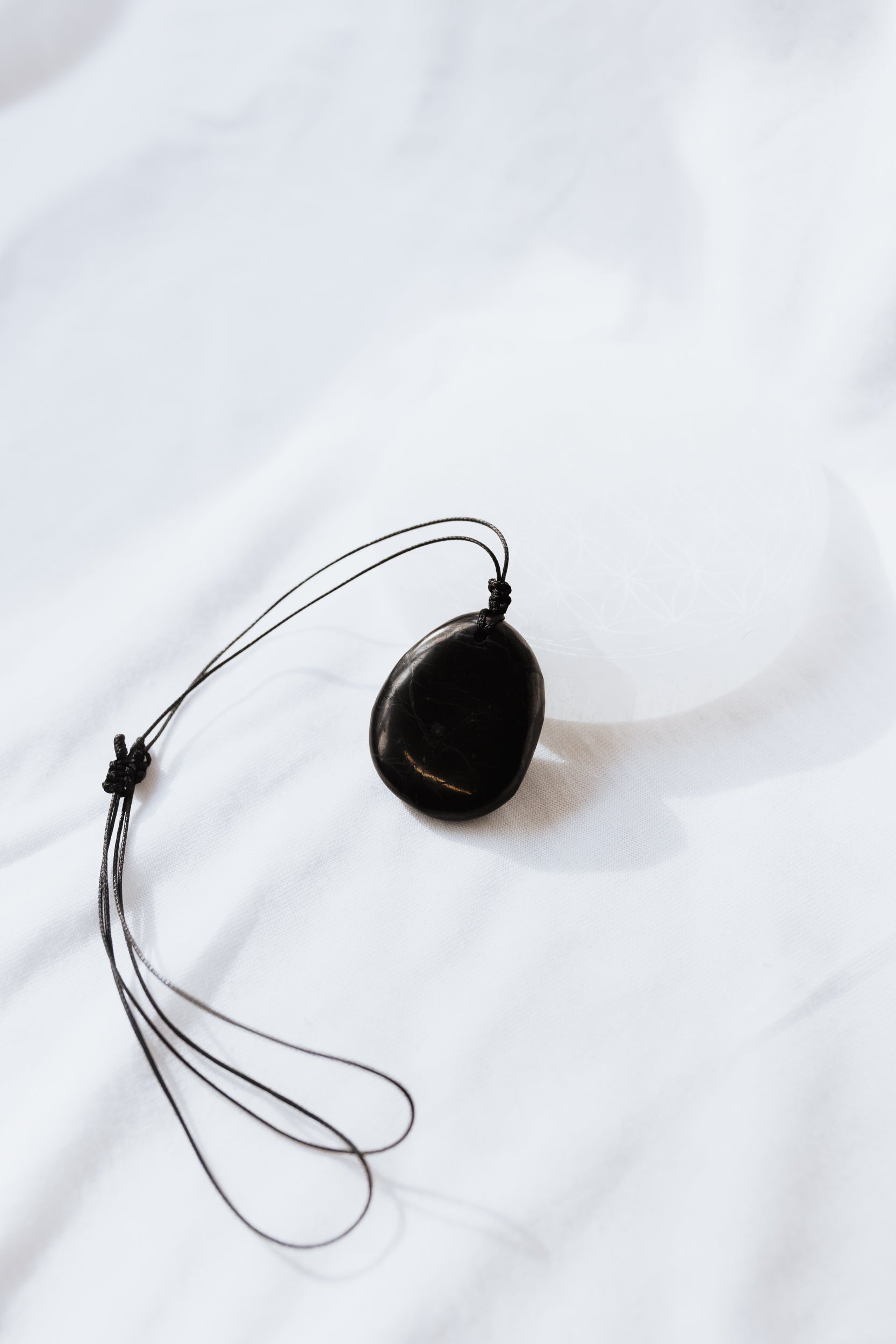 Shungite Crystal Pendant on adjustable cord | Grounding • Protection • Purification