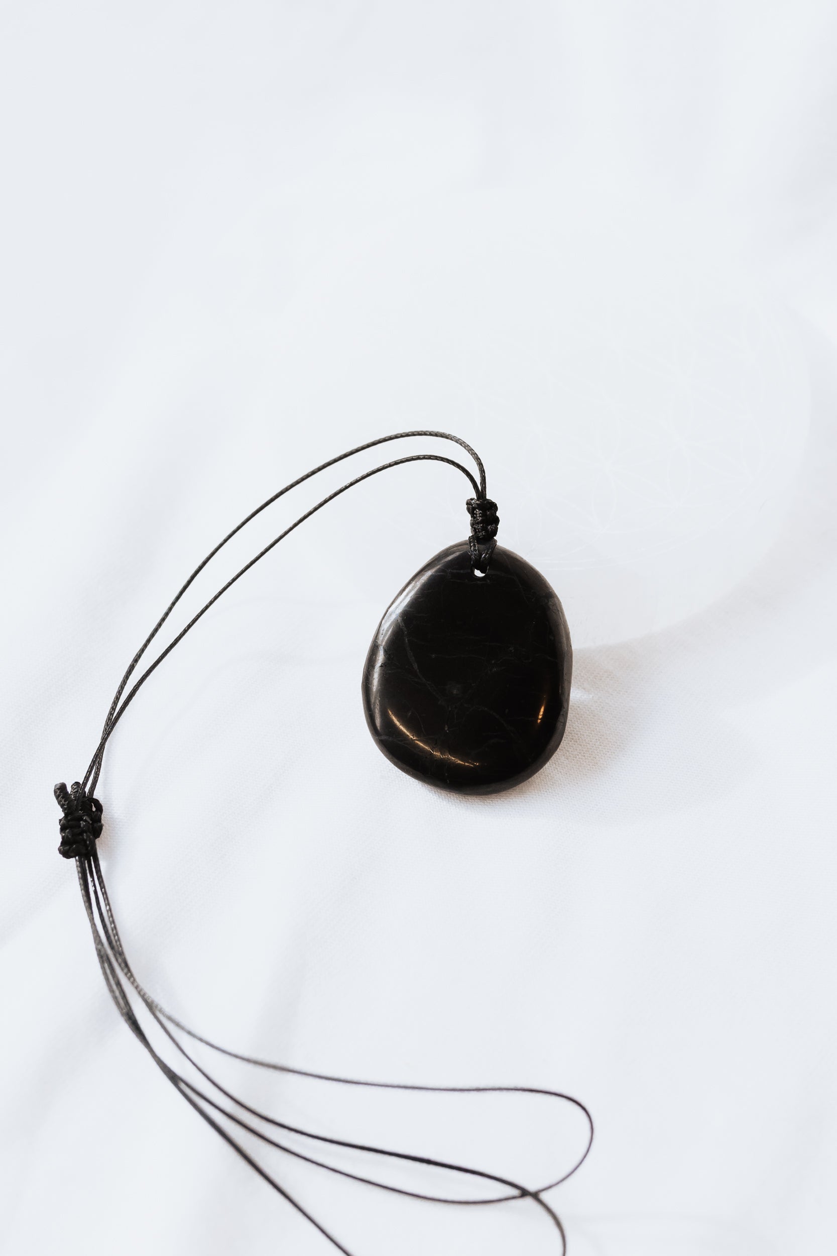 Shungite Crystal Pendant on adjustable cord | Grounding • Protection • Purification