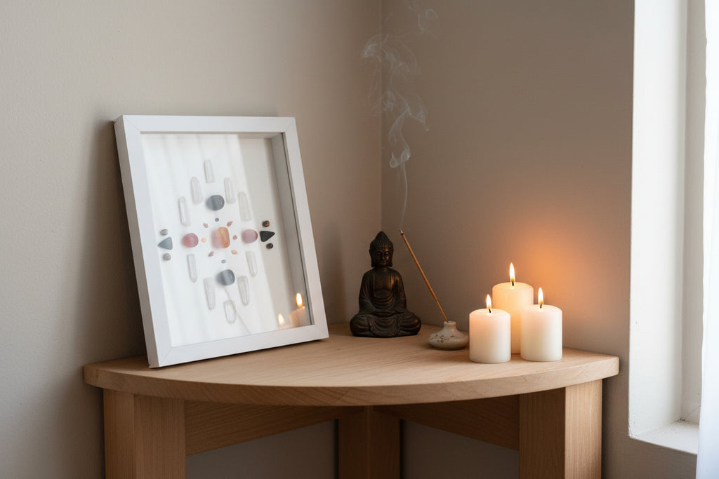 STEP INTO YOUR POWER - Intuitively Channeled Framed Crystal Grid
