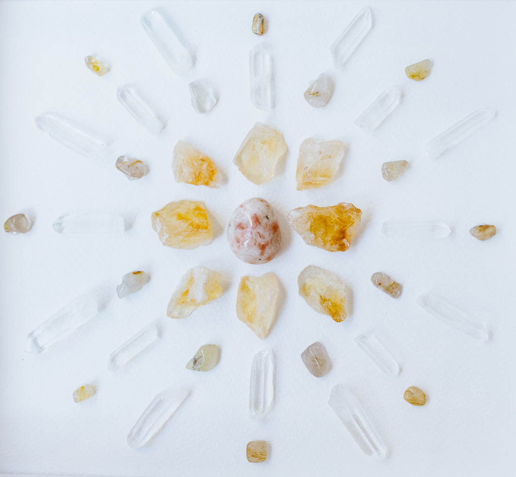 SUNBURST - Intuitively Crafted Framed Crystal Grid